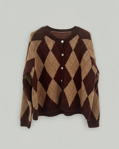 CHAQUETA PUNTO ROMBOS