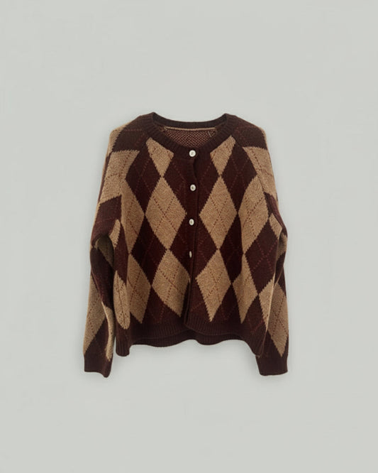 CHAQUETA PUNTO ROMBOS