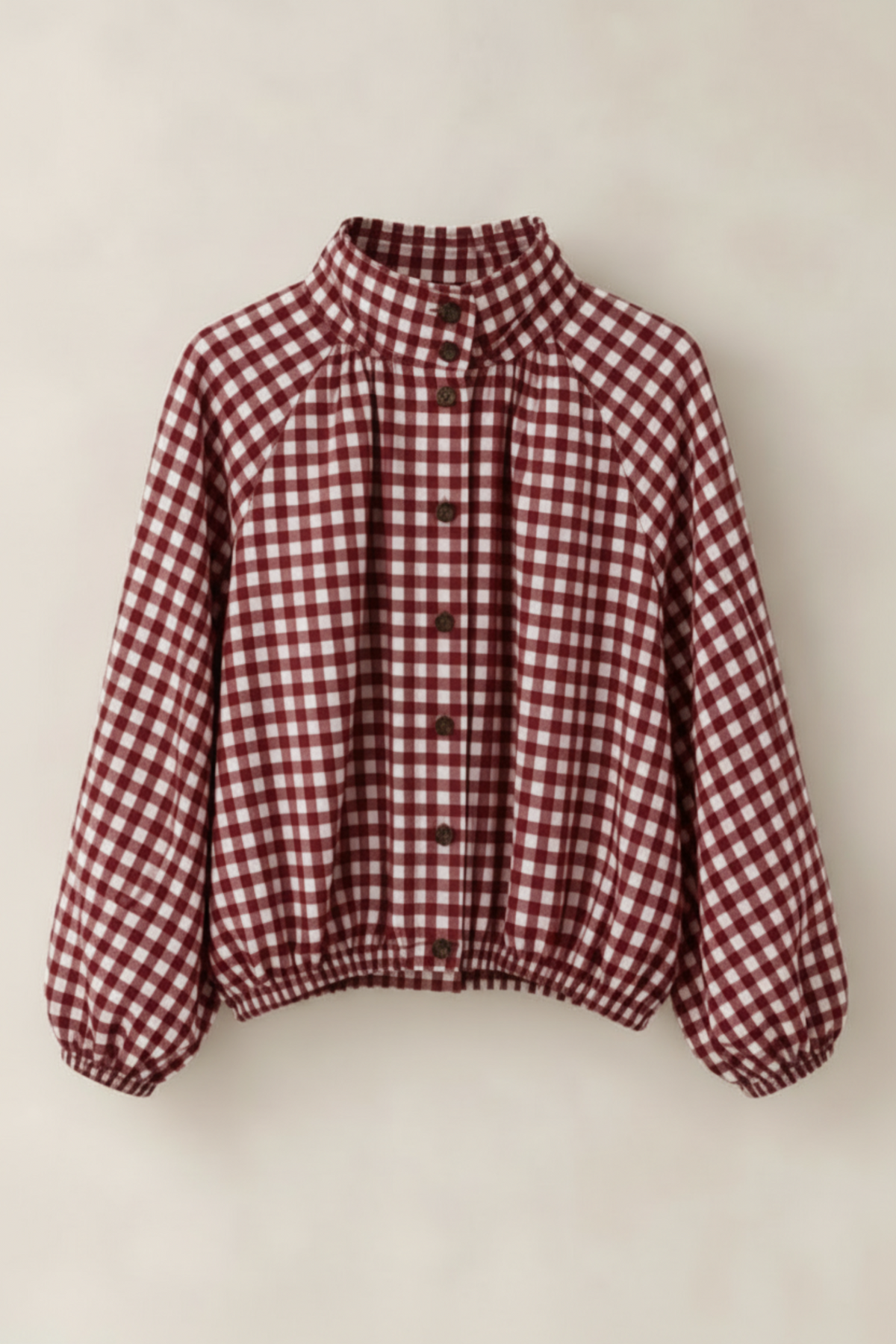 CAMISA BOMBER CUADROS BURDEOS