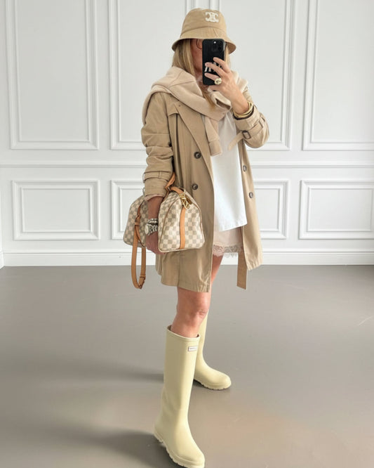 TRENCH CRUZADA BEIGE