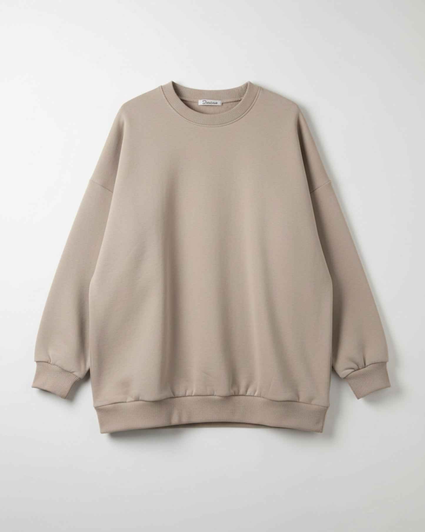 SUDADERA OVERSIZE BOLSILLOS BEIGE