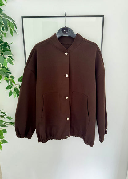CAZADORA BOMBER OVERSIZE MARRÓN