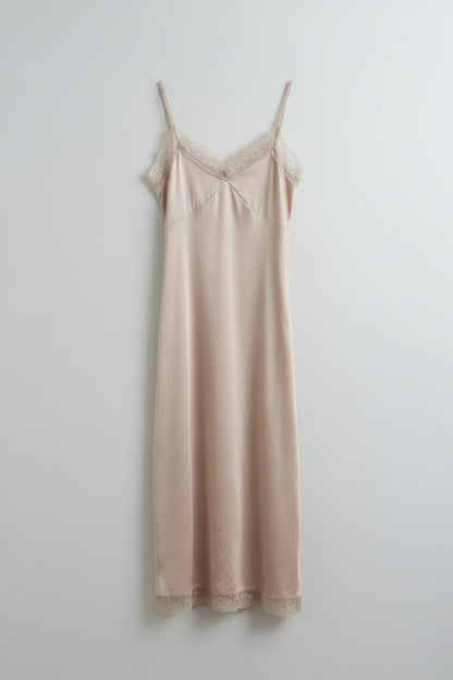 VESTIDO LENCERO BEIGE