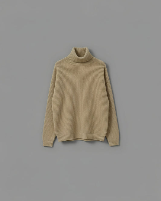 JERSEY OVERSIZE CUELLO SUBIDO TAUPE