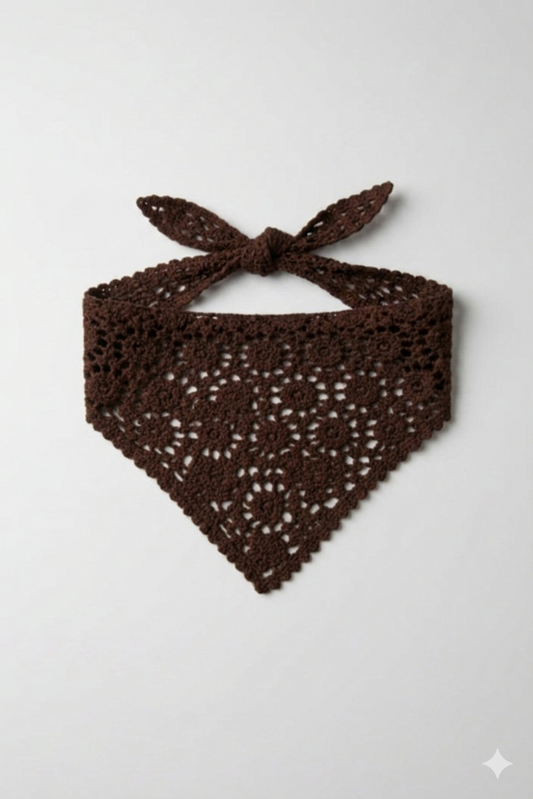 BANDANA CROCHET MARRON
