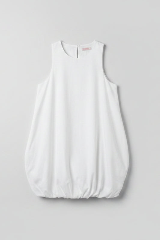 VESTIDO GLOBO BLANCO