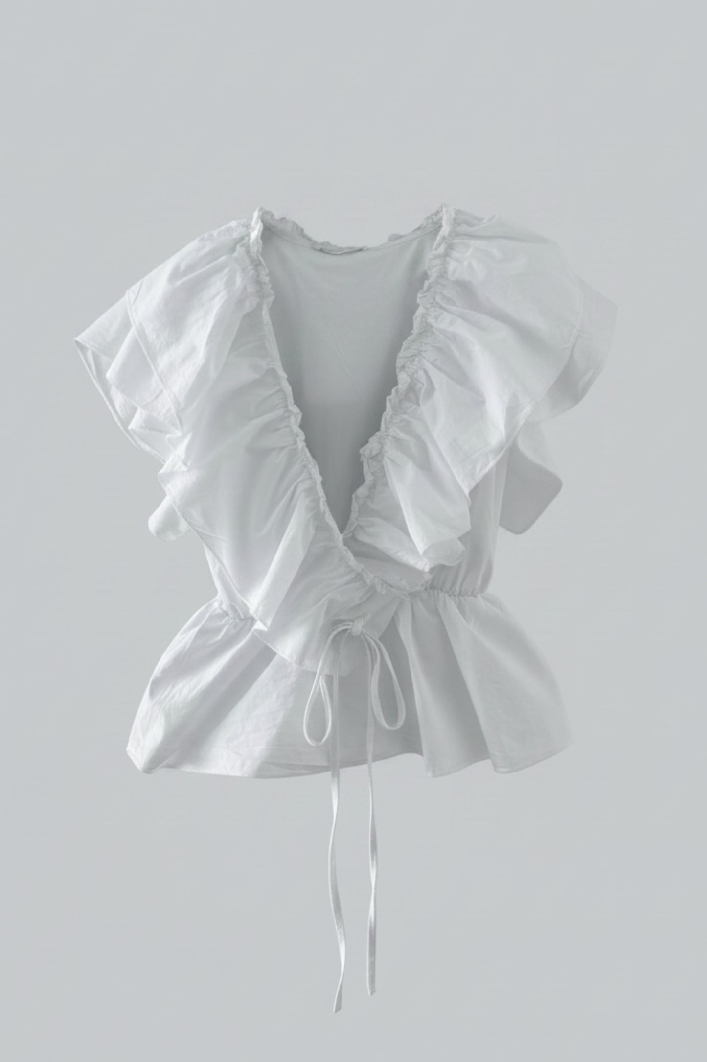 BLUSA VOLANTES BLANCA