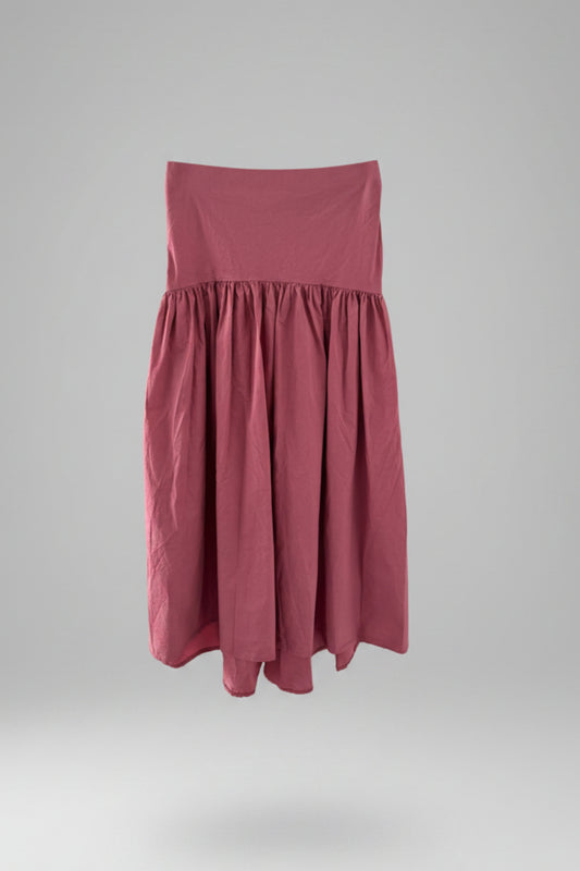 FALDA MIDI ROSA