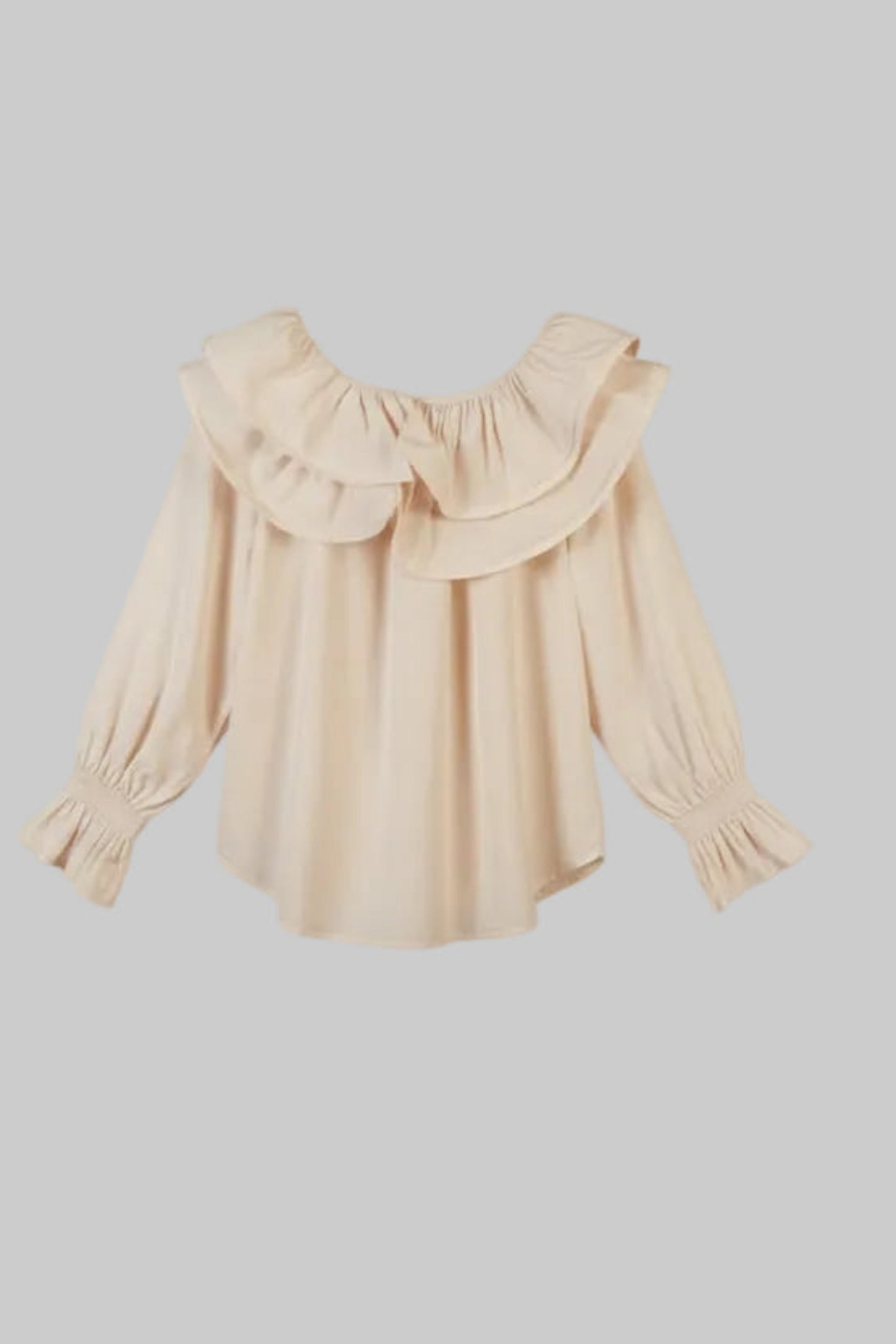 BLUSA VOLANTES BEIGE