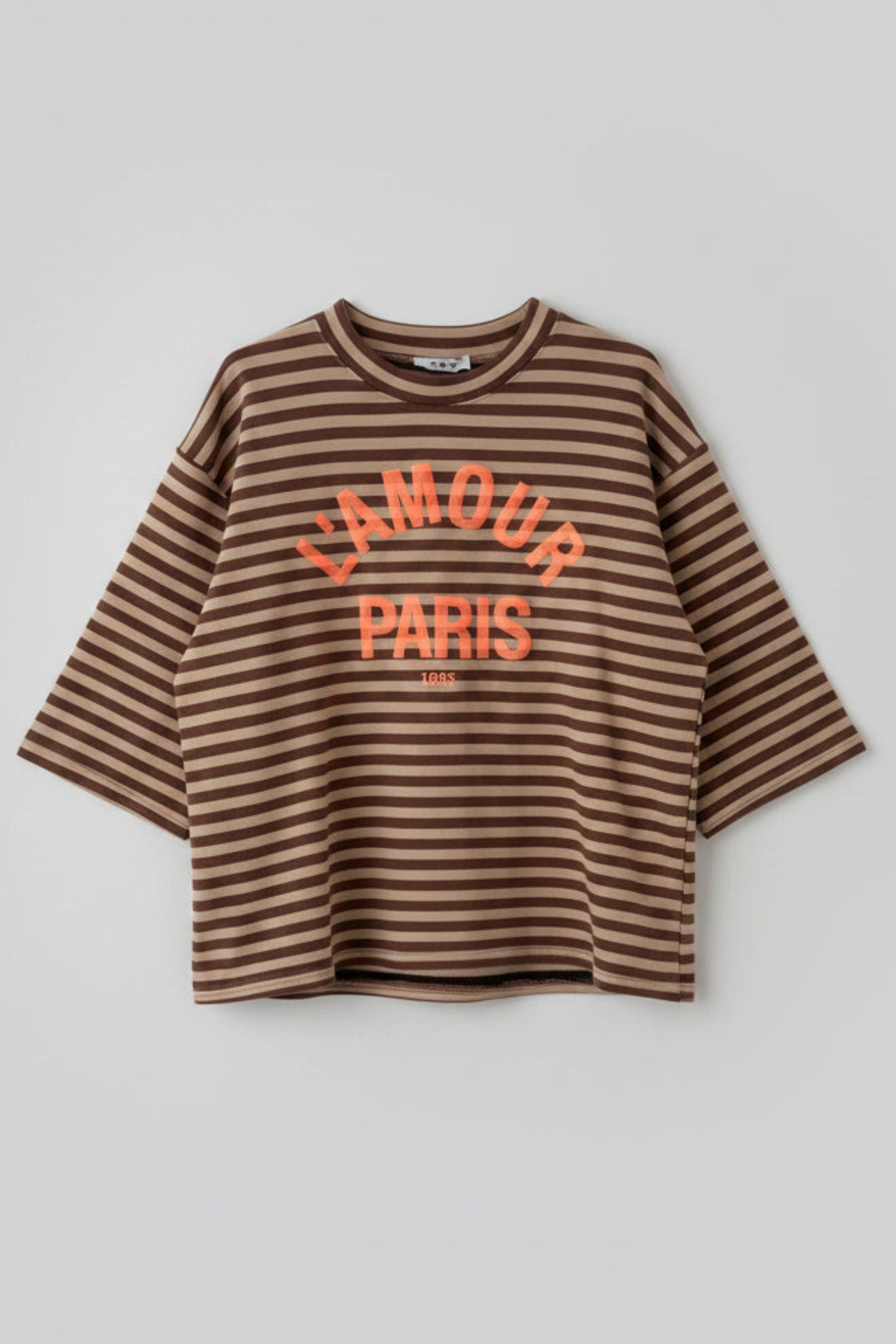 CAMISETA RAYAS MARRÓN