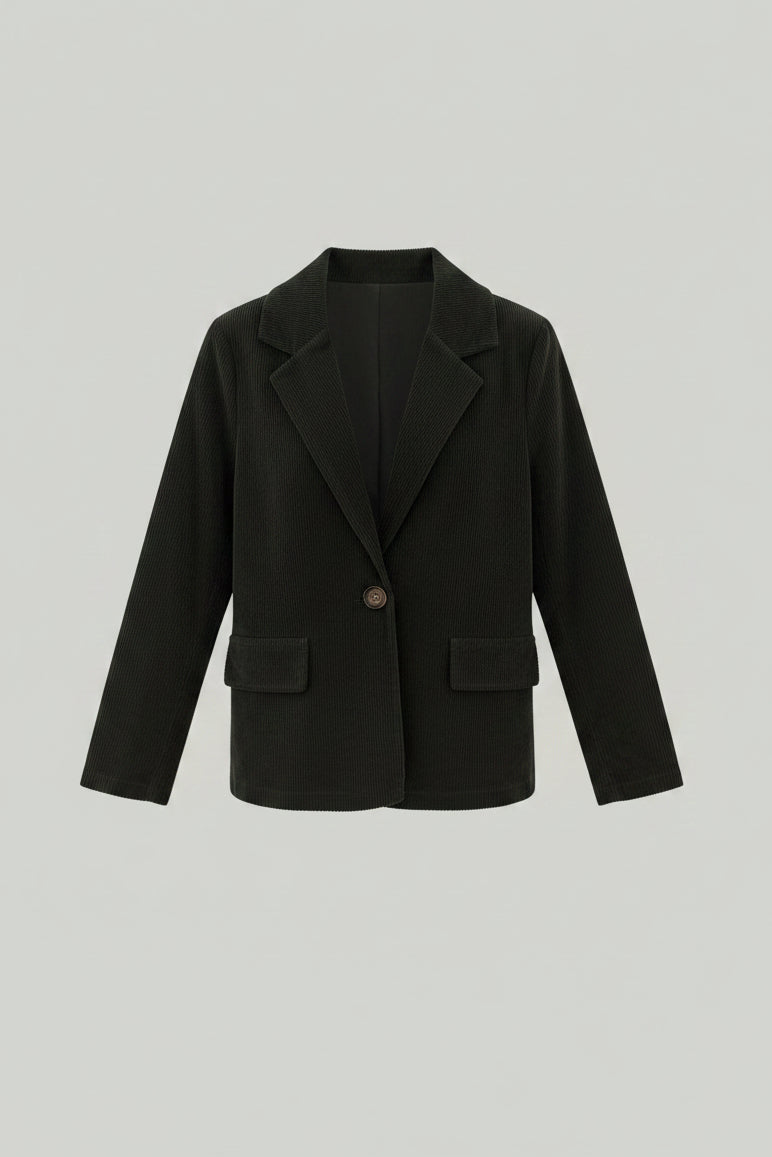 BLAZER CORTA MICROPANA VERDE