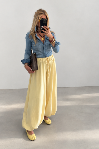PANTALON GLOBO AMARILLO