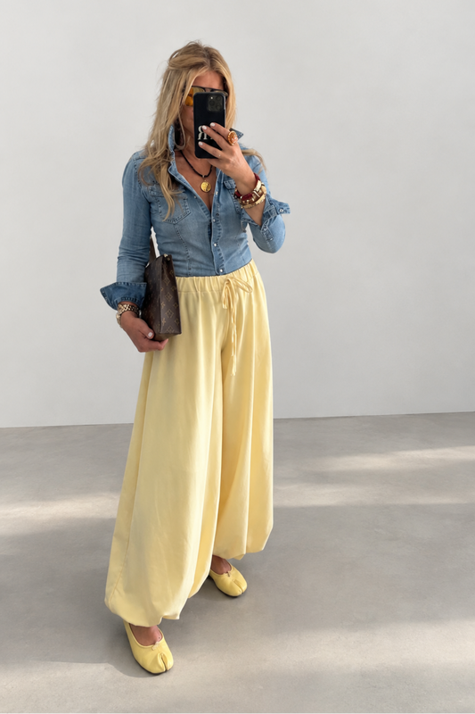 PANTALON GLOBO AMARILLO