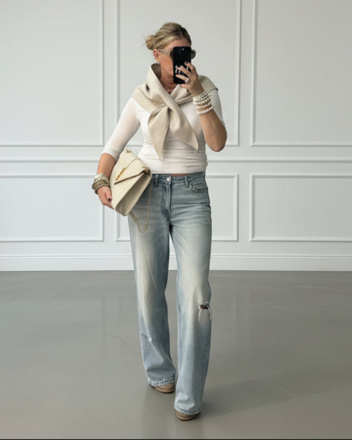 BANDANA TRIANGULAR PAÑO BEIGE