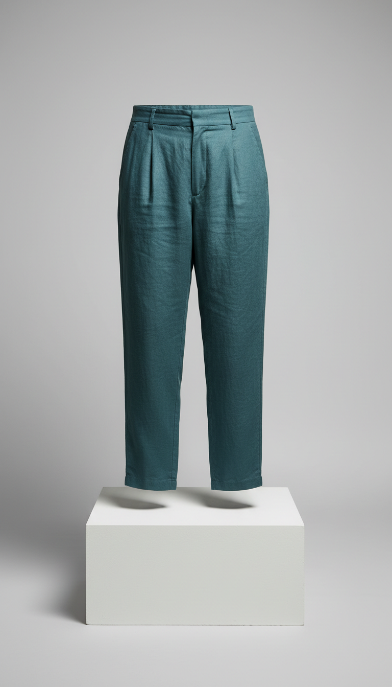 Pantalón lino relajado Urban Teal