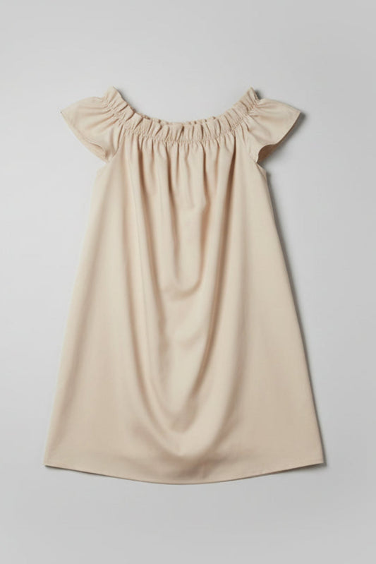 VESTIDO MINI VUELO BEIGE