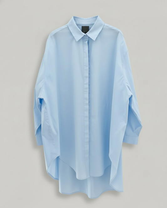 CAMISA OVERSIZE POPELIN AZUL