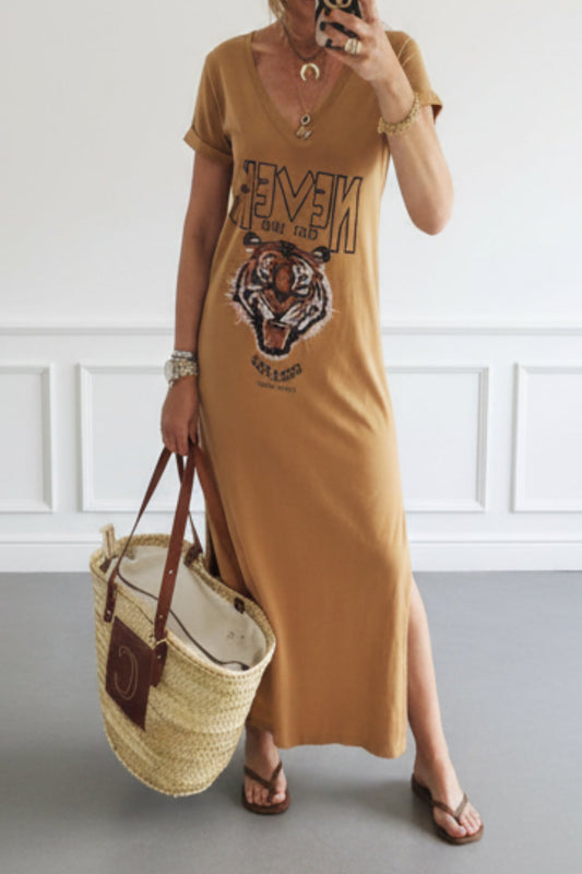 VESTIDO LARGO ESTAMPADO